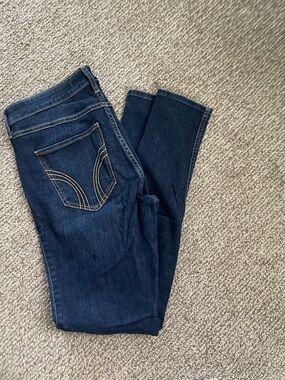 Hollister Dark Blue Straight Leg Jeans
